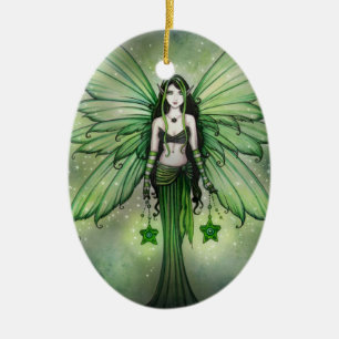 Emerald Star Christmas Fairy Ornament
