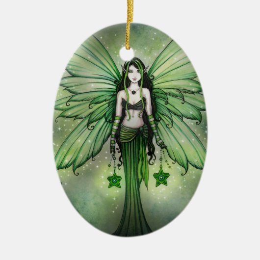 Emerald Star Christmas Fairy Ornament (Voorkant)