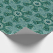 Emerald Starburst Kaleidoscoop Cadeaupapier (Hoek)