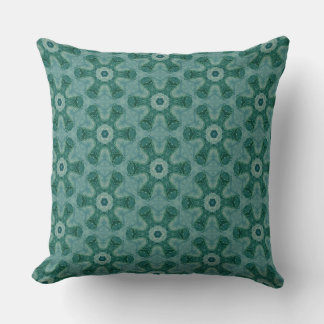 Emerald Starburst Kaleidoscoop Kussen