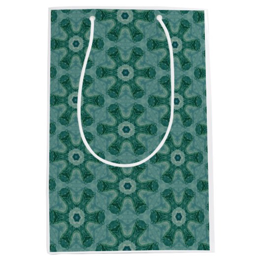 Emerald Starburst Kaleidoscoop Medium Cadeauzakje (Voorkant)