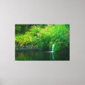 Emerald Stillness by the Garden Falls Canvas Afdruk (Voorkant)