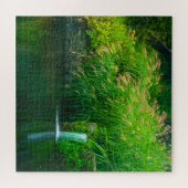 Emerald Stillness by the Garden Falls Legpuzzel (Horizontaal)