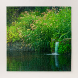 Emerald Stillness by the Garden Falls Legpuzzel