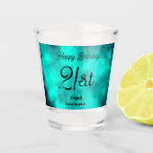 Emerald Storm Cloud Effect 21st Shot Glass Shot Glas (Voorkant)