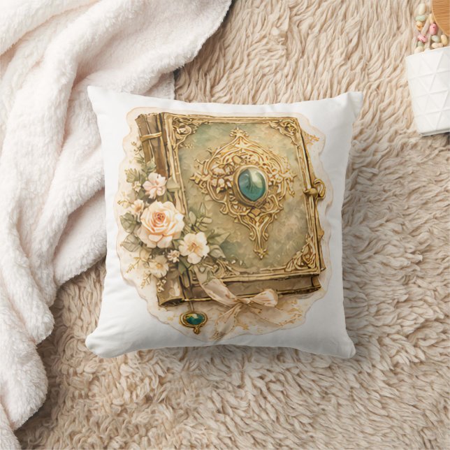Emerald Storybook Fairytale Throw Pillow Kussen (Deken)