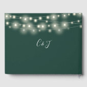 Emerald String Lights Signature Script Trouwdag Gastenboek (Achterkant)