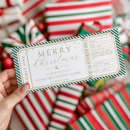 Emerald Stripe Concert Ticket Cadeaubon Kaart