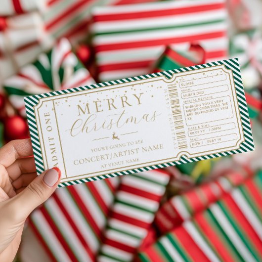 Emerald Stripe Concert Ticket Cadeaubon Kaart