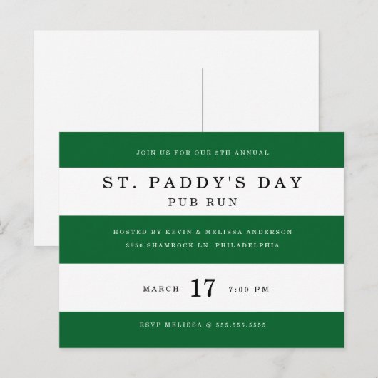 Emerald Stripes Briefkaart (Voorkant / Achterkant)