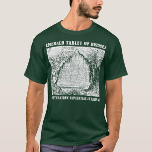 Emerald Tablet van Hermes Hermetic Alchemy Emblem T-shirt