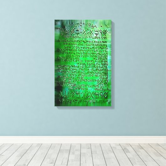 EMERALD TABLETTEN THOTH RA CANVAS EG AFDRUK (Insitu (Houten vloer))