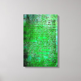 EMERALD TABLETTEN THOTH RA CANVAS EG AFDRUK