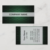 Emerald Techno Stippen Modern Black Visitekaartje (Voorkant / Achterkant)