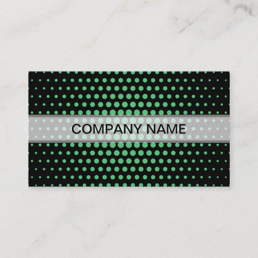 Emerald Techno Stippen Modern Black Visitekaartje (Voorkant)