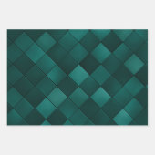 Emerald Tegelpatroon – Moderne Luxe Inpakpapier Vel (Voorkant)
