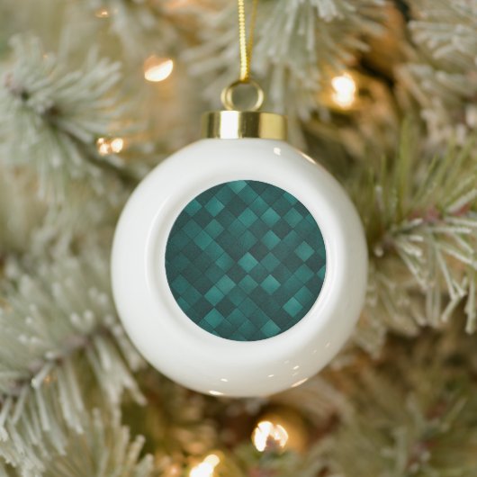 Emerald Tegelpatroon – Moderne Luxe Keramische Bal Ornament (Boom)