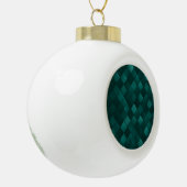 Emerald Tegelpatroon – Moderne Luxe Keramische Bal Ornament (Links)