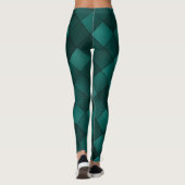 Emerald Tegelpatroon – Moderne Luxe Leggings (Achterkant)