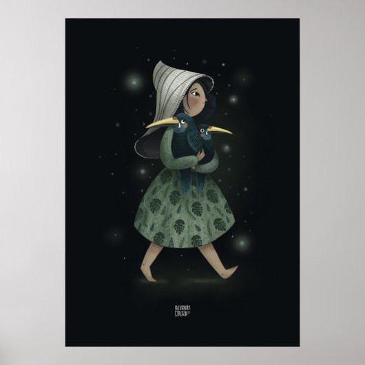 EMERALD TOUCANET door Alexandra Dikaia Poster (Voorkant)