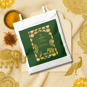 Emerald Traditionele Hindoe Motieven bruiloft beda Bedankzakje