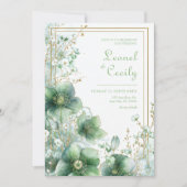 Emerald Translucent Hellebore Botanical Frame Kaart (Voorkant)