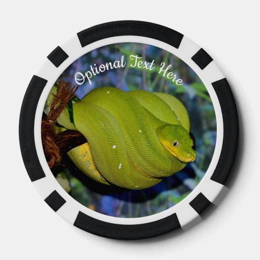 Emerald Tree Boa Pet Snake Poker Chips (Achterkant)