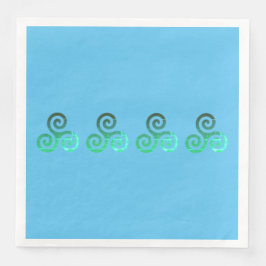 Emerald Triskele Oud Keltisch Symbool Servet