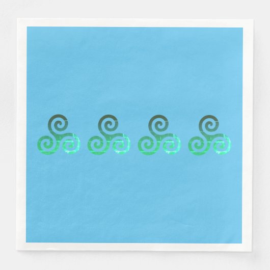 Emerald Triskele Oud Keltisch Symbool Servet (Voorkant)