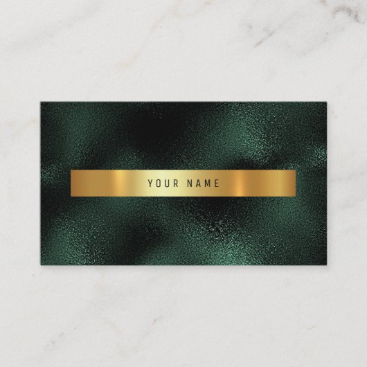 Emerald Tropical Green Gold Vip Ombre Glitter Visitekaartje (Voorkant)