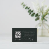 Emerald Tropical QR code RSVP Wedding Website Informatiekaartje (Staand voorkant)