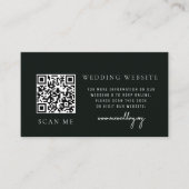 Emerald Tropical QR code RSVP Wedding Website Informatiekaartje (Voorkant)