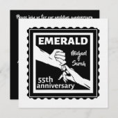 Emerald trouwjubileum 55 jaar kaart (Voorkant / Achterkant)