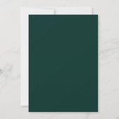 Emerald Umbral Bloom Bruiloft Kaart (Achterkant)