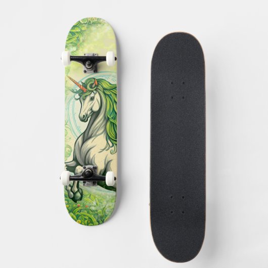 Emerald Unicorn Persoonlijk Skateboard (Voorkant)