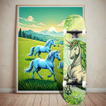 Emerald Unicorn Persoonlijk Skateboard<br><div class="desc">Of je nu een enthousiaste skateboarder bent of iemand die de magie van eenhoorns koestert,  dit skateboard is een must-have. Het is ook een betoverend geschenk voor degenen die de mix van verbeelding en avontuur waarderen.</div>