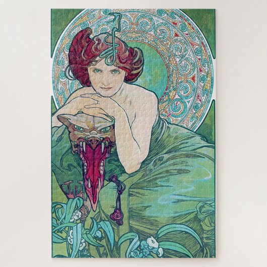 Emerald (vier juwelen), Alphonse Mucha Legpuzzel (Verticaal)