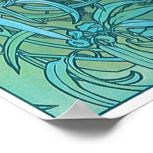 Emerald (vier juwelen), Alphonse Mucha Poster (Hoek)