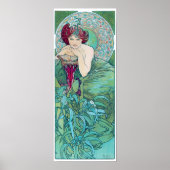 Emerald (vier juwelen), Alphonse Mucha Poster (Voorkant)