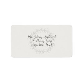 Emerald Vine Wedding Address Etiket