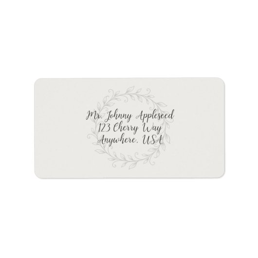 Emerald Vine Wedding Address Etiket (Voorkant)