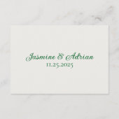 Emerald Vine Wedding Informatiekaartje (Achterkant)