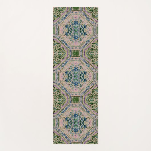 Emerald Vintage Rug Print Yogamat (Voorkant)