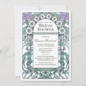 Emerald Violet Garden Bridal Shower-uitnodigingen Kaart (Voorkant)