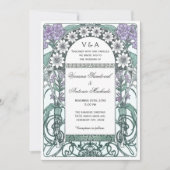 Emerald Violet Garden Wedding Invitations Kaart (Voorkant)