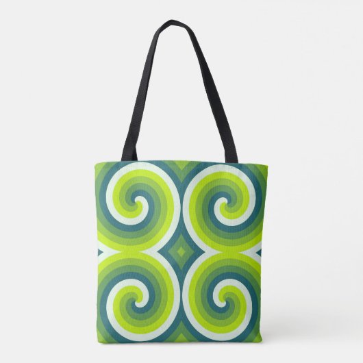 Emerald Vortex Quartlet Tote Bag (Achterkant)