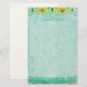 Emerald Waters - Art Nouveau Stationery Briefpapier (Voorkant / Achterkant)