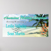 Emerald Waters Hawaiian Luau Wedding Reception Poster (Voorkant)