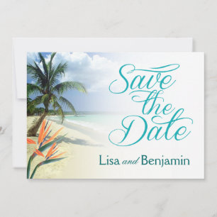 Emerald Waters Jamaicaanse Strand Save the Date Kaart