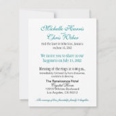 Emerald Waters Reception Card (Jamaica) Kaart (Achterkant)